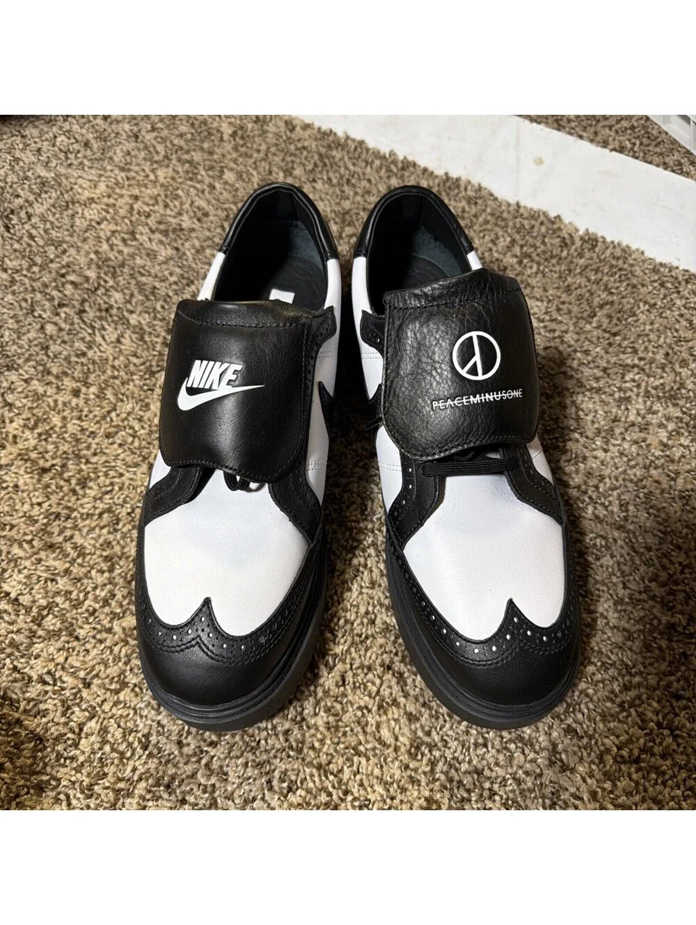 Nike G-Dragon x Kwondo 1 Yin-Yang Mens Size 12 Black White Leather DH2482-101
